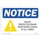 Signmission OSHA Notice, 3.5" Height, NOTICE Halon Protected Room Keep Door Closed Sign, 5" X 3.5", Landscape OS-NS-D-35-L-15776 - alternate 1